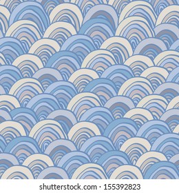 Abstract seamless pattern, vector doodle hand drawn