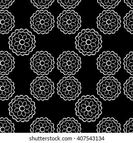 Abstract seamless pattern. Vector. Floral background