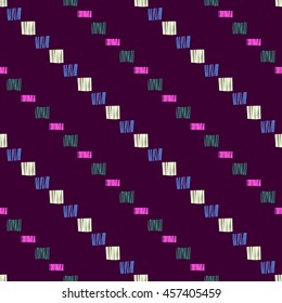 Abstract seamless pattern, vector hand drawn geometric background