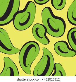 Abstract seamless pattern. Vector seamless hand-drawn background can be used for textile, wallpaper, wrapping.