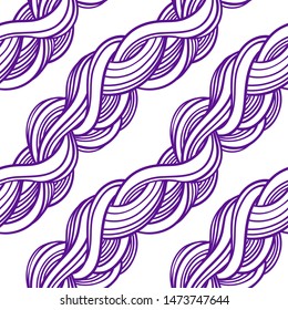  Abstract seamless pattern. Vector illustration with abstract waves. Linear ornament. Linear rope design.