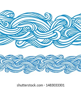  Abstract seamless pattern. Vector illustration with abstract waves. Linear ornament. Linear rope design.