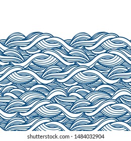  Abstract seamless pattern. Vector illustration with abstract waves. Linear ornament. Linear rope design.