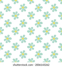 Abstract seamless pattern. Vector illustration. Contemporary decorative background in minimalist style with colorful soft flowers.