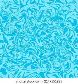 Abstract seamless pattern vector illustration. Blue waves surface.