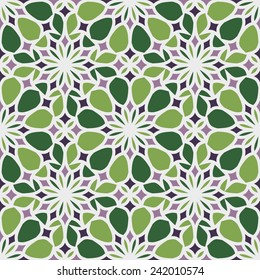 Abstract seamless pattern. Vector illustration in green tones