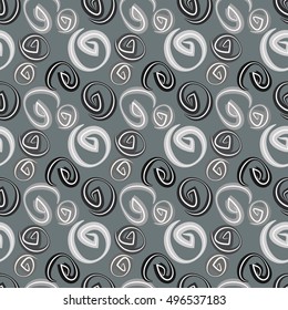 Abstract seamless pattern. Vector Illustration with swirl elements