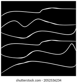 Abstract seamless pattern vector with monochrome geometric wave lines in hand drawn style. Trendy and modern contemporary design for printed fabric, textile, fashion, wallpapers, background, banner.