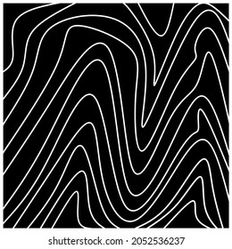 Abstract seamless pattern vector with monochrome geometric wave lines in hand drawn style. Trendy and modern contemporary design for printed fabric, textile, fashion, wallpapers, background, banner.
