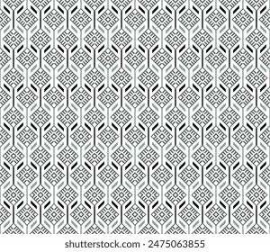 Vertical de patrón Abstractas sin costuras cuadrado antiguo y línea en luz y gris sobre fondo blanco. Ilustración vectorial, para la camisa masculina vestido de mujer tela textil cubierta decoración Fondo de pantalla telón de fondo