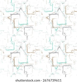 Abstract seamless pattern with vertical halftone lines and grungy texture. Perfect for retro-style backgrounds, digital art, and fashion fabric prints