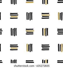 Abstract Seamless pattern with vertical and horizontal stripes. Vector illustration.