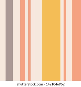 Abstract seamless pattern of vertical stripes. Regularly repeating pastel color lines. Design for background, wallpaper, wrapping, fabric, textile. Vector color background.