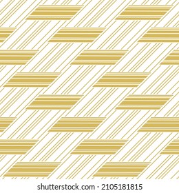 Resumen de un patrón impecable en estilo Art Deco vintage. Patrón para el diseño de vajilla original, textiles, papel pintado, tarjetas de felicitación y ropa elegante. Ilustración vectorial blanca dorada.