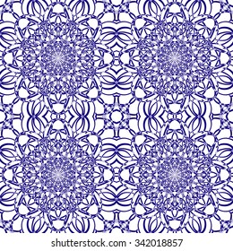 Abstract seamless pattern. . Vintage decorative elements. Hand-drawn background. Islam, Arabic, Indian, ottoman motifs. Ideal for printing on fabric or paper.