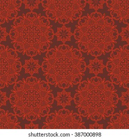 Abstract Seamless Pattern. Vintage Ornament Pattern. Ethnic decorative elements for print and cloth, fabrics and canvas texture or any other kind of design. 