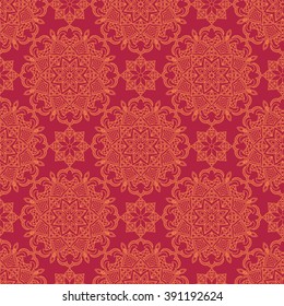 Abstract Seamless Pattern. Vintage Ornament Pattern. Ethnic decorative elements for print and cloth, fabrics and canvas texture or any other kind of design. 