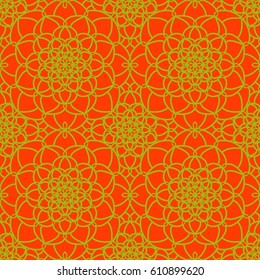 Abstract Seamless Pattern. Vintage Ornament Pattern. Ethnic decorative elements for print and cloth, fabrics and canvas texture or any other kind of design. 