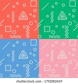 Abstract seamless pattern in vintage style. Artistic wallpaper abstract background. Modern graphic element