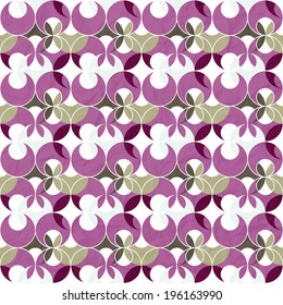 abstract seamless pattern with violet fruits and gray flowers