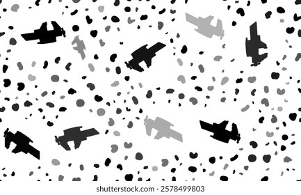 Abstract seamless pattern with vise symbols. Creative leopard backdrop. Vector illustration on white background