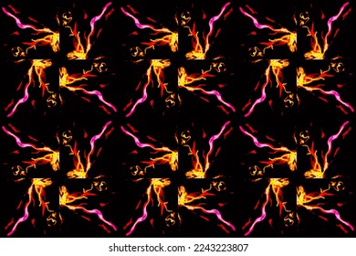 Abstract seamless pattern, seamless wallpaper, seamless background designed for use for interior,wallpaper,fabric,curtain,carpet,clothing,Batik,satin,background , illustration, Embroidery style.