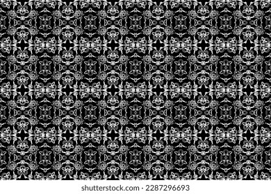 Resumen de patrón sin fisuras, papel de pared sin soldadura, fondo sin costura diseñado para uso en interiores, papel de pared, tela, cortina, alfombra, ropa, Batik, satén, fondo, ilustración, estilo Bordado