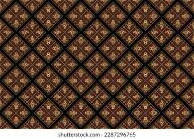 Abstract seamless pattern, seamless wallpaper, seamless background designed for use for interior, wallpaper, fabric, curtain, carpet, clothing, Batik, satin, background, illustration, Embroidery style