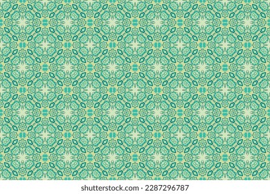 Abstract seamless pattern, seamless wallpaper, seamless background designed for use for interior, wallpaper, fabric, curtain, carpet, clothing, Batik, satin, background, illustration, Embroidery style