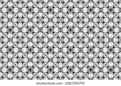 Abstract seamless pattern, seamless wallpaper, seamless background designed for use for interior, wallpaper, fabric, curtain, carpet, clothing, Batik, satin, background, illustration, Embroidery style