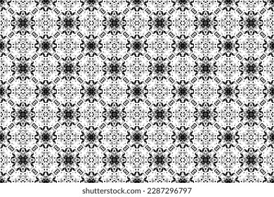 Abstract seamless pattern, seamless wallpaper, seamless background designed for use for interior, wallpaper, fabric, curtain, carpet, clothing, Batik, satin, background, illustration, Embroidery style