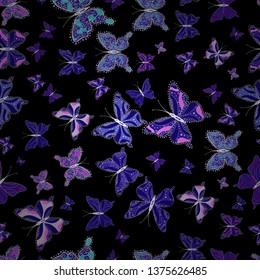 Abstract seamless pattern for wallpaper, clothes, boys, girls. Butterfly pattern. Scribble, sketch, doodle. Vector.