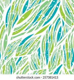 Abstract seamless pattern with water or floral elements