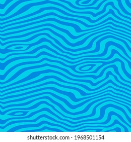 Abstract Seamless Pattern with Water Stripes. Vector Blue Background with Waves. Illustration of Ocean, Aquarium, Sea, River, Lake or Swimming Pool 