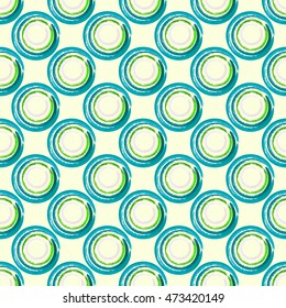 Abstract seamless pattern with watercolor circles. Vector illustration