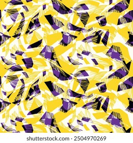 Abstract seamless pattern with watercolor drawing in doodle style. Drawing watercolor and ink pattern. colorful Texture design 