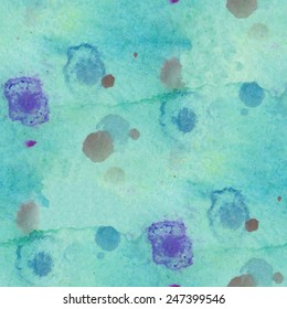 Abstract seamless pattern with watercolor spots. Vector illustration 