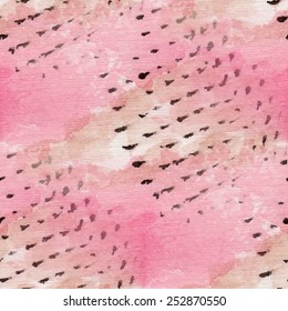Abstract seamless pattern with watercolor spots. Vector illustration 