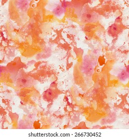 Abstract seamless pattern with watercolor spots. Vector illustration 