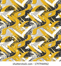 Abstract seamless pattern with wave shapes.