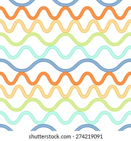 Abstract seamless pattern from waves for background - vector illustration. You can use it to fill your own background.