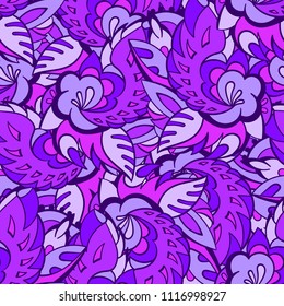 abstract seamless  pattern of waves and curves