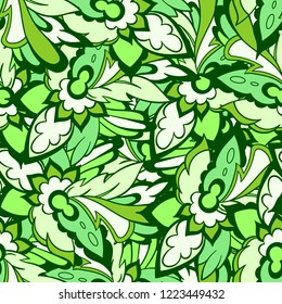 abstract seamless  pattern of waves and curves