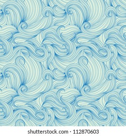 Abstract seamless pattern waves, EPS10 Vector background