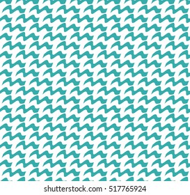 Abstract seamless pattern of waves. Geometric stylish texture. Modern repeating background. Blue waves seamless texture. Vector illustration.
