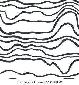 Abstract seamless pattern with waves or noise waves. Abstract mountains. Zebra pattern. Design for backdrops with sea, rivers or water texture.