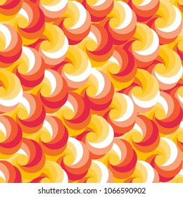 Abstract seamless pattern with waves. Spirals and curls.