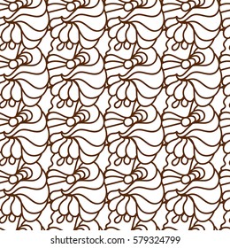 Abstract seamless pattern waves. Vector seamless black and white geometric pattern