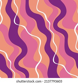 Abstract seamless pattern with wavy lines