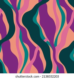 Abstract seamless pattern with wavy lines